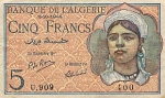 5 Alžyro frankai.
