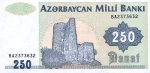 250 Azerbaidžano manatų. 