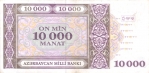 10000 Azerbaidžano manatų. 