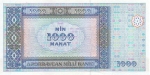 1000 Azerbaidžano manatų. 