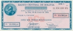 10000 Bolivijos pesų bolivianų.