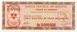 5000000 Bolivijos pesų bolivianų.