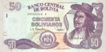 50 Bolivijos bolivianų.
