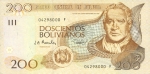 200 Bolivijos bolivianų.