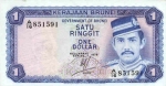 1 Brunėjaus doleris. 