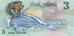 3 Kuko salų doleriai.