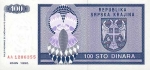 100 Kroatijos dinarų.