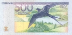 500 Estijos kronų.