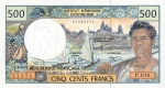 500 Prancūzijos Polinezijos ir Okeanijos frankų.