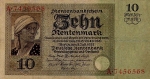 10 Vokietijos rentenmarkių.