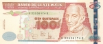 100 Gvatemalos kvedzalai.