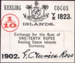 10 Kokoso salų rupijų.