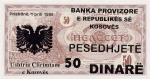 50 Kosovo dinarų.
