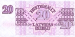 20 Latvijos rublių.