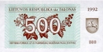 500 Lietuvos talonų.