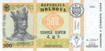 500 Moldovos lėjų.