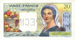 20 Naujosios Kaledonijos frankų.