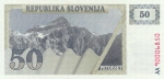 50 Slovėnijos tolarų.