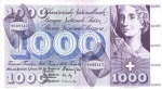 1000 Šveicarijos frankų.