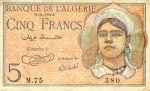 5 Alžyro frankai.