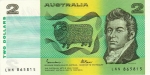 2 Australijos doleriai.