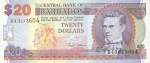 20 Barbadoso dolerių. 