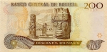 200 Bolivijos bolivianų.