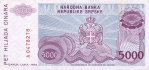 50000 Bosnijos ir Hercegovinos dinarų.