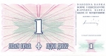 1 Bosnijos ir Hercegovinos dinaras.