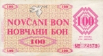 100 Bosnijos ir Hercegovinos dinarų.