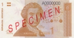 1 Kroatijos dinaras.