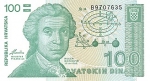 100 Kroatijos dinarų.
