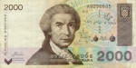 2000 Kroatijos dinarų.