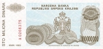 100000000 Kroatijos dinarų.