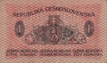 1 Čekoslovakijos krona.