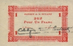 1 Prancūzijos Gvianos frankas.