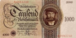 1000 Vokietijos reichsmarkių.