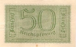 50 Vokietijos reichspfeningų.