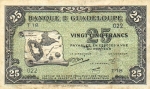 25 Gvadelupės frankai.