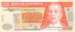 50 Gvatemalos kvedzalų.