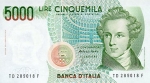 5000 Italijos lirų.