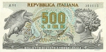 500 Italijos lirų.