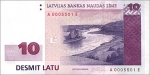 10 Latvijos latų.