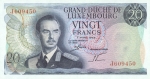 20 Liuksemburgo frankų.