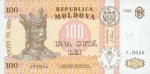 100 Moldovos lėjų.