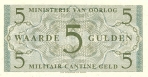 5 Olandijos guldenai.