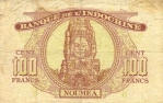 100 Naujosios Kaledonijos frankų.