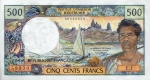 500 Naujosios Kaledonijos frankų.