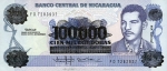 100000 Nikaragvos kordobų.