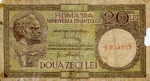 20 Rumunijos lėjų.